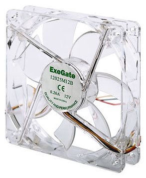Кулеры и системы охлаждения - Exegate 12025M12B/Green LED
